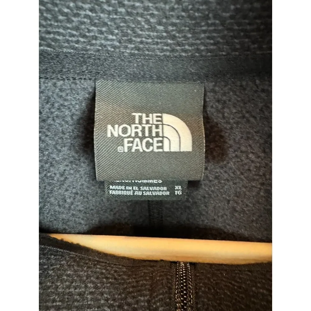THE NORTH FACE dark gray graphite knit fleece zip mens sweater pullover XL NWOT